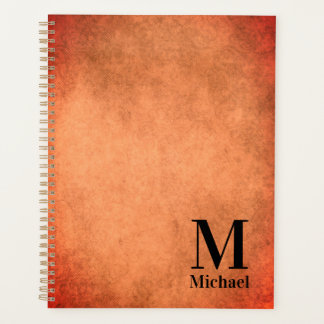 Gepersonaliseerde eenvoudige monogrammaticale plan planner
