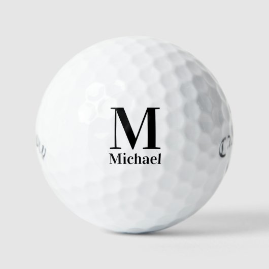 Gepersonaliseerde Eenvoudige Monogrammen Golfballen (Voorkant)