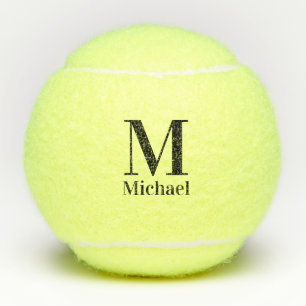 Gepersonaliseerde Eenvoudige Monogrammen Tennisballen