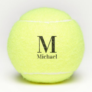 Gepersonaliseerde Eenvoudige Monogrammen Tennisballen