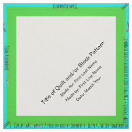 Gepersonaliseerde eenvoudige quilt label hoek stof