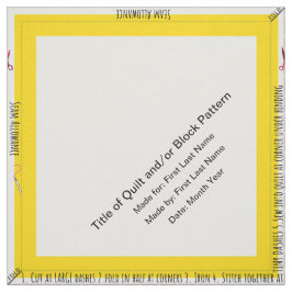 Gepersonaliseerde eenvoudige quilt label hoek stof
