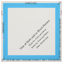 Gepersonaliseerde eenvoudige quilt label hoek