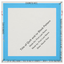 Gepersonaliseerde eenvoudige quilt label hoek stof