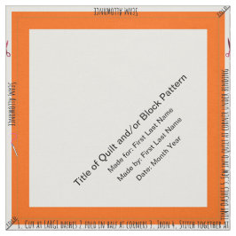 Gepersonaliseerde eenvoudige quilt label hoek stof