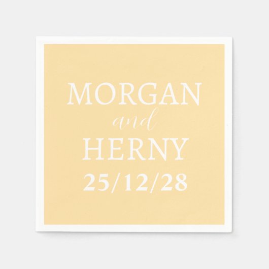 Gepersonaliseerde Eenvoudige Stijlvolle Moderne Mi Servet (Voorkant)