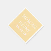 Gepersonaliseerde Eenvoudige Stijlvolle Moderne Mi Servet (Hoek)