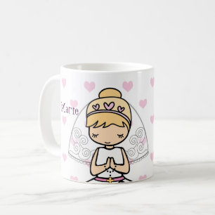 Gepersonaliseerde eerste communie dag meisje koffiemok