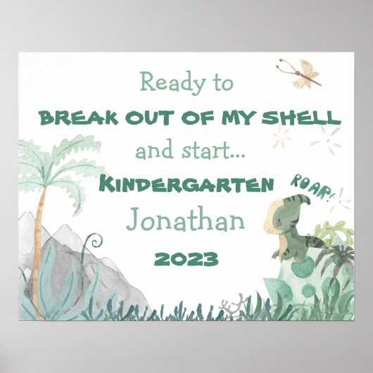 Gepersonaliseerde eerste dag van het Poster van de (Voorkant)