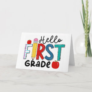 Gepersonaliseerde eerste dag van schoolklas kaart