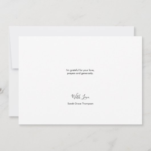 Gepersonaliseerde Eerste Heilige Communie Dank u k Bedankkaart (Achterkant)