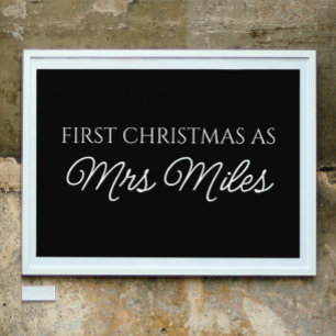 Gepersonaliseerde 'Eerste kerst als mevrouw' famil Perfect Poster
