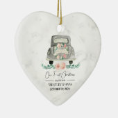 Gepersonaliseerde eerste kerst getrouwde Ornament (Rechts)