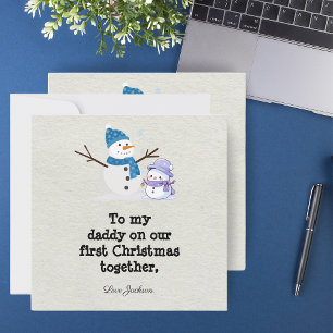 Gepersonaliseerde eerste kerst Kaart voor nieuwe v