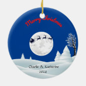 Gepersonaliseerde eerste kerst samen ornament (Achterkant)