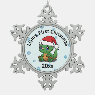 Gepersonaliseerde eerste kerst sneeuwvlok Ornament