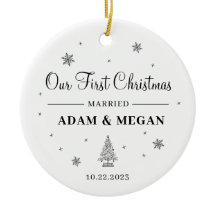 Gepersonaliseerde Eerste Kerstgehuwde versiering