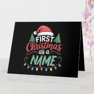 Gepersonaliseerde Eerste Kerstmis Als Familie Matc Kaart