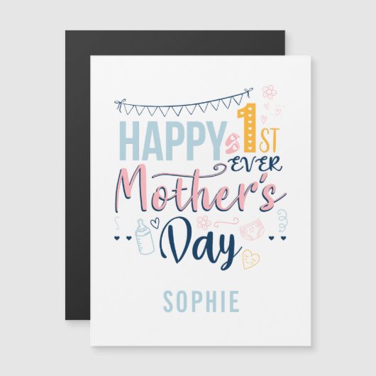 Gepersonaliseerde eerste Moederdag ooit 1e keer ma (Voorkant / Achterkant)