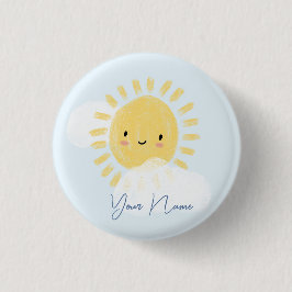 Gepersonaliseerde eerste verjaardag Baby shower zo Ronde Button 3,2 Cm