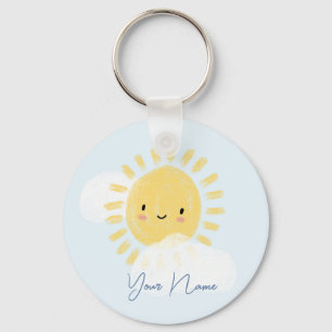 Gepersonaliseerde eerste verjaardag Baby shower zo Sleutelhanger