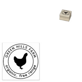 Gepersonaliseerde  Eggs Business Chicken Logo Rubberstempel