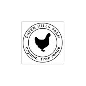 Gepersonaliseerde  Eggs Business Chicken Logo Rubberstempel (Afrduk)