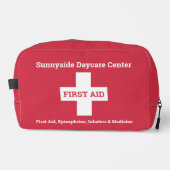 Gepersonaliseerde EHBO Kit Medicine Red Canvas tas (Voorkant)