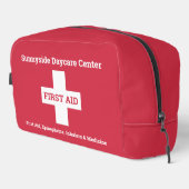 Gepersonaliseerde EHBO Kit Medicine Red Canvas tas (Rechterhoek)