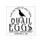 GEPERSONALISEERDE EI KARTON LOGO Kwarteleieren met Rubberstempel (Afrduk)