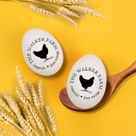 Gepersonaliseerde  eierstempel 	rubberstempel