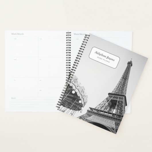 Gepersonaliseerde Eiffeltoren Parijs 2025 Planner (Display)