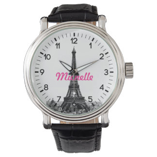 Gepersonaliseerde Eiffeltoren Parijs Horloge