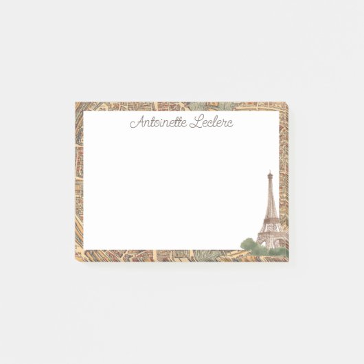 Gepersonaliseerde Eiffeltoren Post-it Notes (Voorkant)