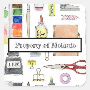 Gepersonaliseerde eigenschap van lijmverfvaartuige vierkante sticker