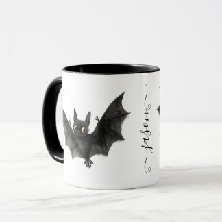 Gepersonaliseerde eigenzinnige Halloween Bat Koffi Mok