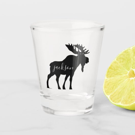 gepersonaliseerde eland shot glas (Voorkant)