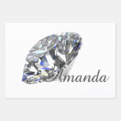 Gepersonaliseerde Elegant Diamonds Inpakpapier Vel (Voorkant)