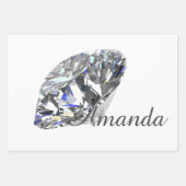 Gepersonaliseerde Elegant Diamonds Inpakpapier Vel (Voorkant)