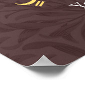 Gepersonaliseerde Elegant Goud Islamitisch Arabisc Poster (Hoek)