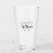 Gepersonaliseerde Elegant Monogram Initiaal Naam P Glas (Achterkant)