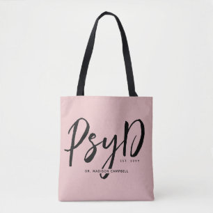 Gepersonaliseerde Elegant PsyD Doctor in de Psycho Draagtas