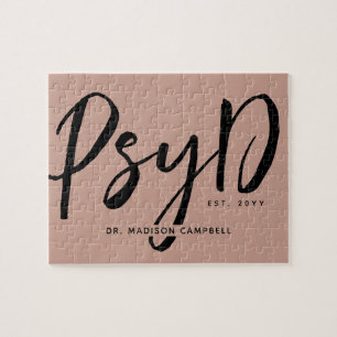 Gepersonaliseerde Elegant PsyD Doctor in de Psycho Legpuzzel