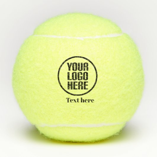 Gepersonaliseerde Elegant Script Naam Bedrijf Tennisballen (Voorkant)