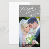 Gepersonaliseerde Elegant Script Wedding Bedankt (Voorkant / Achterkant)