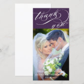Gepersonaliseerde Elegant Script Wedding Bedankt (Voorkant / Achterkant)