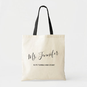 Gepersonaliseerde Elegant Scripted Cheer Coach Tote Bag