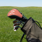 Gepersonaliseerde Elegant Terracotta Monogram en N Golfheadcover (Insitu)