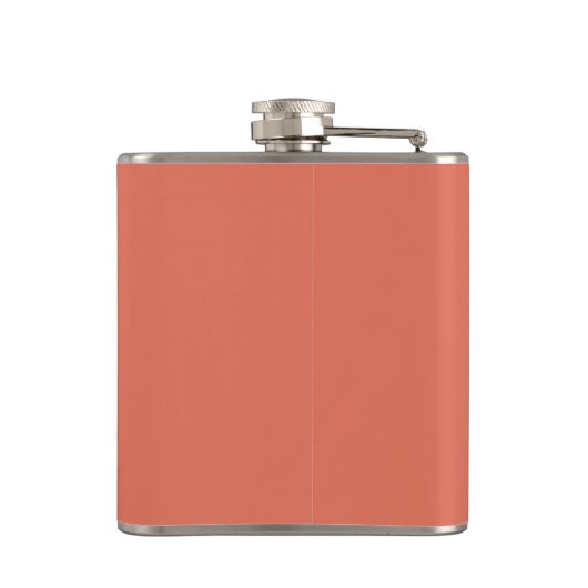 Gepersonaliseerde Elegant Terracotta Monogram en N Heupfles (Achterkant)