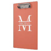 Gepersonaliseerde Elegant Terracotta Monogram en N Klembord (Links)